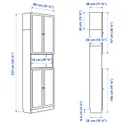 IKEA BILLY БИЛЛИ / OXBERG ОКСБЕРГ, стеллаж с дверцами / доп. модулем, имит. дуб, 80x30x237 см 894.833.73 фото thumb №7