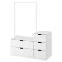 IKEA NORDLI НОРДЛИ, комод с 5 ящиками, белый, 120x169 см 092.952.86 фото thumb №1