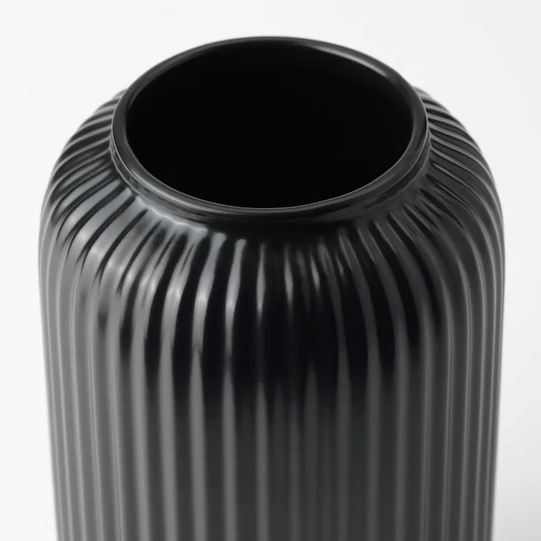 IKEA STILREN СТІЛЬРЕН, ваза, чорний, 22 см 305.627.82 фото №4
