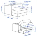 IKEA JÄTTEBO ЄТТЕБУ, 2,5-місний модульн диван з кушеткою, лівий / ТОНЕРУД сірий 394.713.58 фото thumb №8