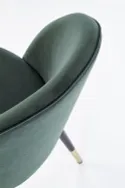 Кухонний стілець HALMAR K315, ніжки - чорний / золотий, оббивка - зелений фото thumb №4