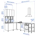 IKEA ENHET ЕНХЕТ, кутова кухня, білий / імітація. дуб білий 893.379.18 фото thumb №3
