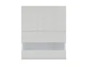 BRW Одиночна кухонна шафа 60 см з нахиленим дисплеєм світло-сірий глянець, альпійський білий/світло-сірий глянець FH_G2O_60/72_OV/O-BAL/XRAL7047 фото thumb №1