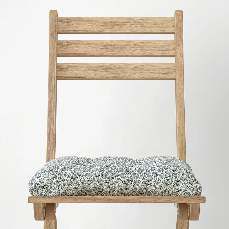 IKEA KLÖSAN КЛЕСАН, подушка на стілець, для вулиці, синій, 36x32 см 005.487.83 фото №3