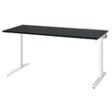 IKEA MITTZON МІТТЗОН, письмовий стіл, окль попелястий чорний білий, 160x80 см 995.291.15 фото thumb №1