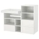 IKEA SMÅSTAD СМОСТАД / PLATSA ПЛАТСА, пеленальний стіл, біла рамка / книжкова шафа, 150x79x123 см 494.839.78 фото thumb №1
