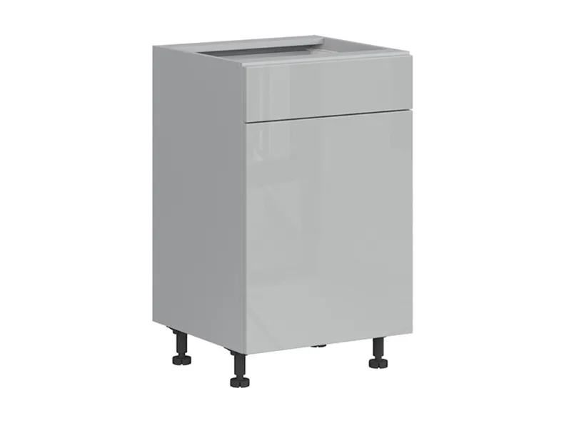 BRW Top Line кухонный базовый шкаф 50 см правый с ящиком серый глянцевый, серый гранола/серый глянец TV_D1S_50/82_P/SMB-SZG/SP фото №2