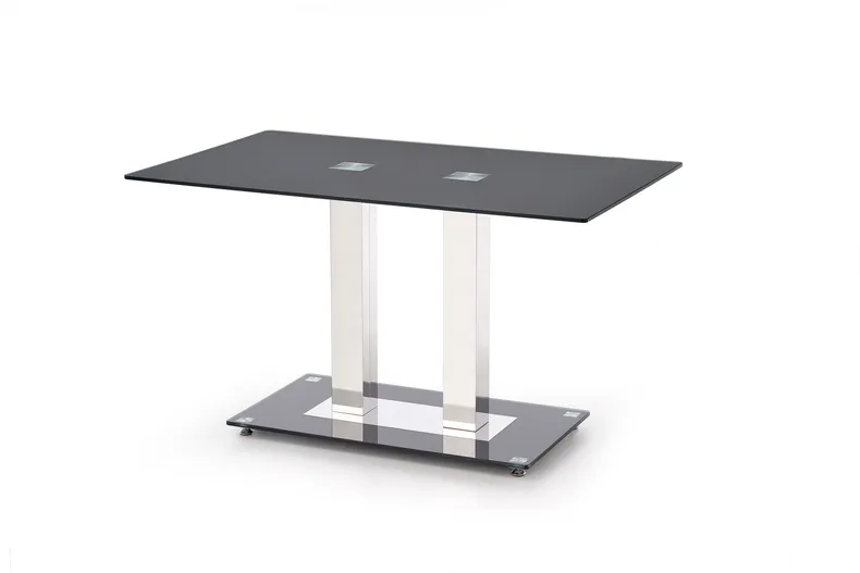 Кухонний стіл HALMAR WALTER 2 130x80 см чорний, хром фото №2