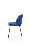 Кухонний стілець HALMAR K314 - чорні, оббивка - темно-синя фото thumb №3