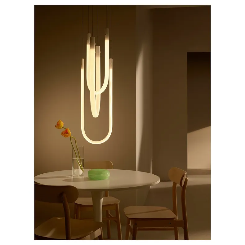 IKEA VARMBLIXT ВЭРМБЛИКСТ, подвесной светильник, светодиодный, белое матовое стекло, 46 см 105.311.31 фото №7