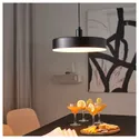 IKEA NYMÅNE НЮМОНЕ, LED підвісний світильник, бездротовий тонований білий спектр/антрацит, 38 см 905.040.44 фото thumb №4