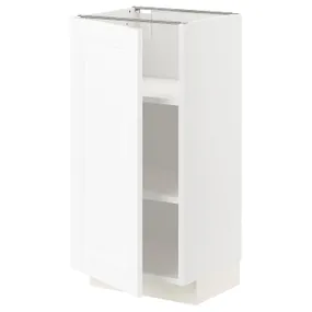 IKEA METOD МЕТОД, напольный шкаф с полками, белый Энкёпинг / белая имитация дерева, 40x37 см 494.733.71 фото