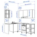 IKEA ENHET ЕНХЕТ, кутова кухня, антрацит / білий 693.379.95 фото thumb №3