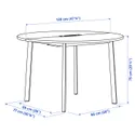 IKEA MITTZON МІТТЗОН, стіл для конференцій, круглий дуб / білий, 120x75 см 595.305.02 фото thumb №10