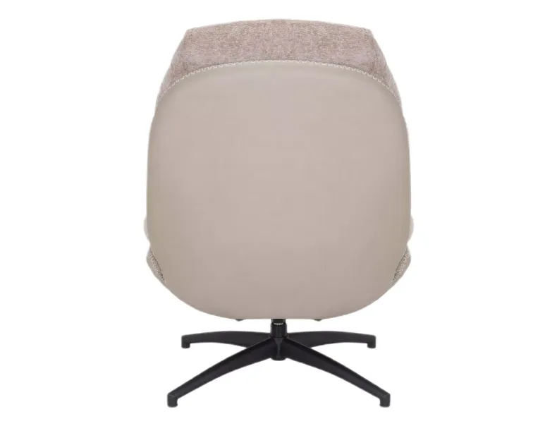 Крісло м'яке поворотне SIGNAL GISELLE, тканина + екошкіра: античний рожевий фото №4