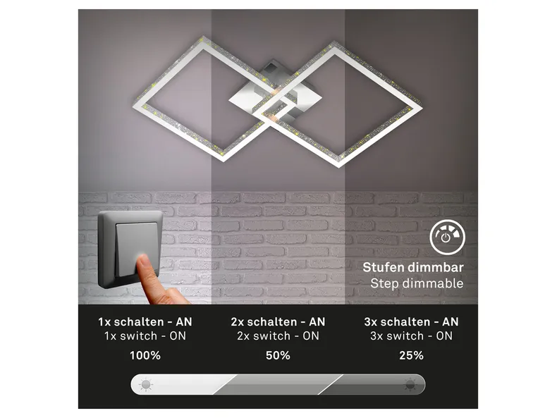 BRW Frame LED 2-позиционный потолочный светильник серебристый 093874 фото №6