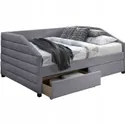 Кровать односпальная бархатная SIGNAL NADIA, Velvet TAP.142 серый, 120x200 фото thumb №1