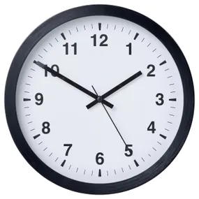 IKEA TJALLA ТЙАЛЛА, настінний годинник, низька напруга/чорний, 28 см 405.408.84 фото
