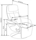 Кресло реклайнер HALMAR OPTIMA, серый фото thumb №2