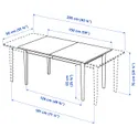 IKEA SKANSNÄS СКАНСНЕС / LISABO ЛІСАБО, стіл+4 стільці, шпон світлого бука / чорний, 150 / 205 см 095.615.67 фото thumb №5