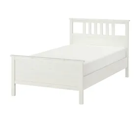 IKEA HEMNES ХЕМНЭС, каркас кровати, белая морилка, ЛУРОЙ, 120x200 см фото