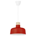 IKEA BUNKEFLO БУНКЕФЛО, підвісний світильник, червоний / береза, 36 см 205.591.72 фото thumb №1