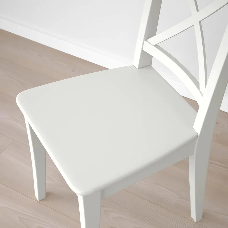 IKEA DANDERYD ДАНДЕРЮД / INGOLF ІНГОЛЬФ, стіл+4 стільці, дубовий шпон білий / білий, 130x80 см 693.925.38 фото №6