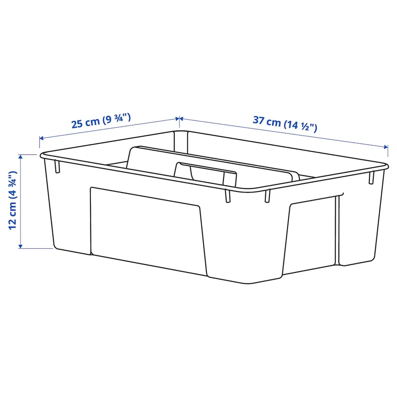 IKEA SAMLA САМЛА, вставка в контейнер 11/22 л, прозорий, 37x25x12 см 501.029.73 фото №7