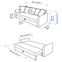 IKEA HOLMSUND ХОЛЬМСУНД, 3-місний диван-ліжко, БОРГУНДА темно-сірий 595.169.40 фото thumb №7