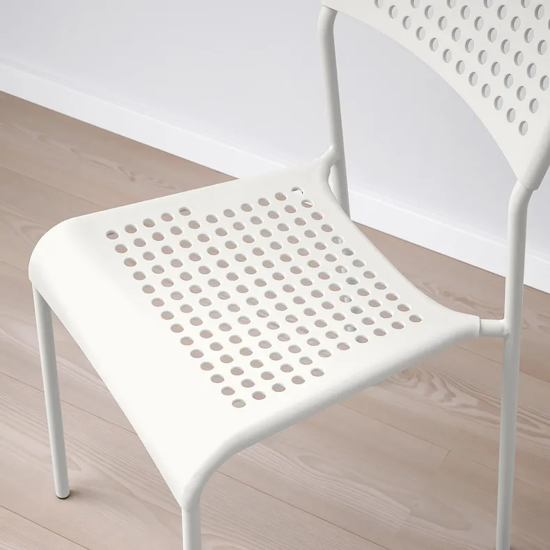 IKEA VANGSTA ВАНГСТА / ADDE АДДЕ, стол и 4 стула, белый / белый, 120 / 180 см 594.830.44 фото №6