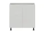 BRW Базовый шкаф для кухни Sole 80 см двухдверный светло-серый глянец, альпийский белый/светло-серый глянец FH_D_80/82_L/P-BAL/XRAL7047 фото