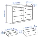 IKEA HAUGA ХАУГА, комод с 6 ящиками, серый, 138x84 см 604.592.36 фото thumb №8