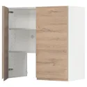 IKEA METOD МЕТОД, навесной шкаф д / вытяжки / полка / дверь, белый / Воксторп имит. дуб, 80x80 см 295.043.64 фото thumb №1