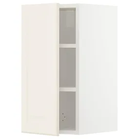 IKEA METOD МЕТОД, шафа навісна із полицями, білий / БУДБІН кремово-білий, 30x60 см 094.647.69 фото