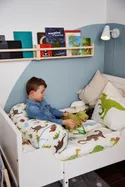 IKEA SUNDVIK СУНДВИК, раздвижная кровать с реечным дном, белый, 80x200 см 490.460.68 фото thumb №6