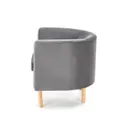 Кресло мягкое HALMAR CLUBBY 2 серый /натуральный фото thumb №5