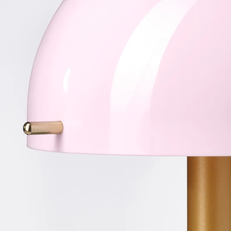 IKEA NÖDMAST НЁДМАСТ, переносной светильник,на батарейках, светло-розовый/темно-зеленый, 26 см 505.759.05 фото №2