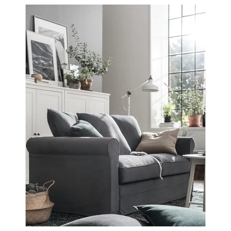 IKEA GRÖNLID ГРЕНЛІД, 2-місний диван, ЛЬЙУНГЕН класичний сірий 294.090.60 фото №4