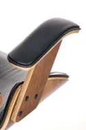 Крісло комп'ютерне офісне обертове HALMAR IGNAZIO, горіховий чорний, екошкіра фото thumb №5