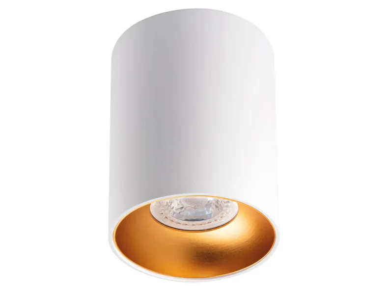 BRW Алюминиевый накладной светильник Riti белый-золотой 086802 фото №1