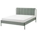 IKEA TÄLLÅSEN ТЕЛЛОСЕН, каркас ліжка з оббивкою, КУЛЬСТА сіро-зелений, 160x200 см 705.389.26 фото thumb №1
