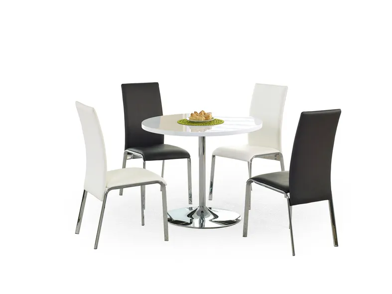 Круглий кухонний стіл HALMAR OMAR 90x90 см білий фото №1