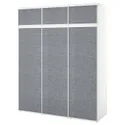 IKEA PLATSA ПЛАТСА, гардероб с 6 раздвижными дверями, белый ларколлен / темно-серый, 180x57x221 см 094.941.58 фото thumb №1