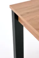 Обідній стіл розкладний HALMAR GINO 100-135x60 см, стільниця - дуб вотан, ніжки - чорні фото thumb №10