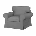 IKEA EKTORP ЭКТОРП, кресло, Реммарн светло-серый 093.198.81 фото thumb №1