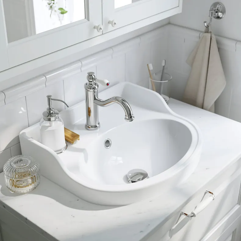 IKEA RUTSJÖN РУТШЕН, напівврізна мийка з сифоном, білий, 50x44 см 295.170.26 фото №2