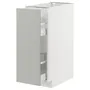 IKEA METOD МЕТОД / MAXIMERA МАКСИМЕРА, напольный шкаф / выдвижн внутр элем, белый / светло-серый, 30x60 см 395.385.61 фото