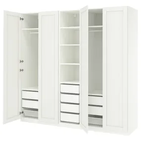 IKEA PAX ПАКС / GULLABERG ГУЛЛАБЕРГ, гардероб, комбинация, белый/белый, 250x60x236 см 195.637.64 фото
