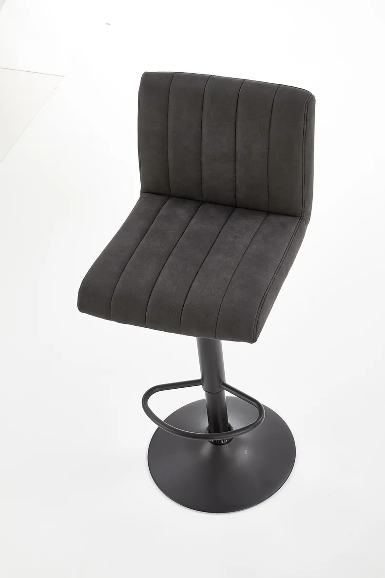 Барний стілець HALMAR H89, ніжка - чорна, оббивка - темно-сірий фото №8