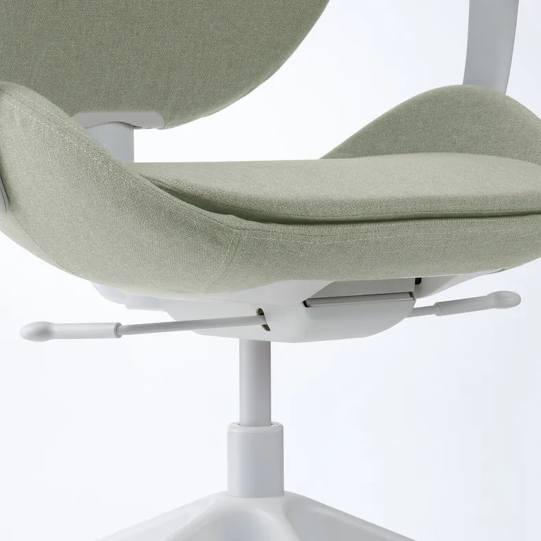 IKEA HATTEFJÄLL ХАТТЕФЙЕЛЛЬ, офісний стілець із підлокітниками, Гарматний світло-зелений/білий 705.329.53 фото №8